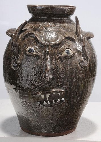 Large Devil Face Jar