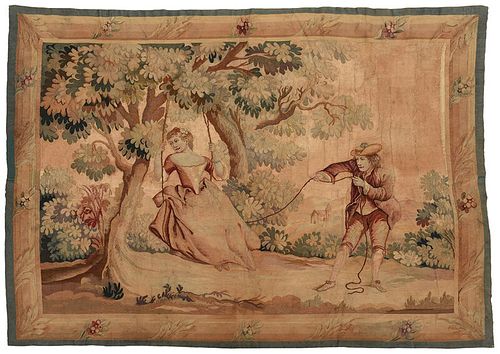 French Courting Scene Tapestry