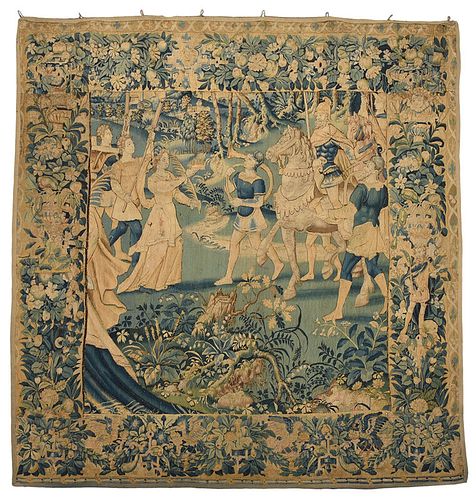 Large Wool Tapestry of a Victory Celebration 