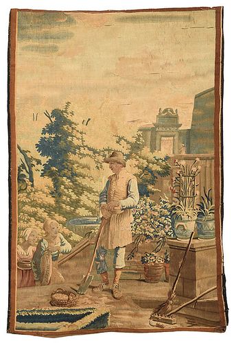 18th Century Wool Garden Tapestry