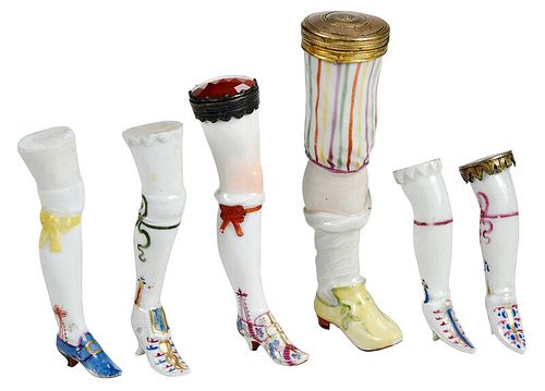 Group of 12 Porcelain Flohbiens or Flea Legs