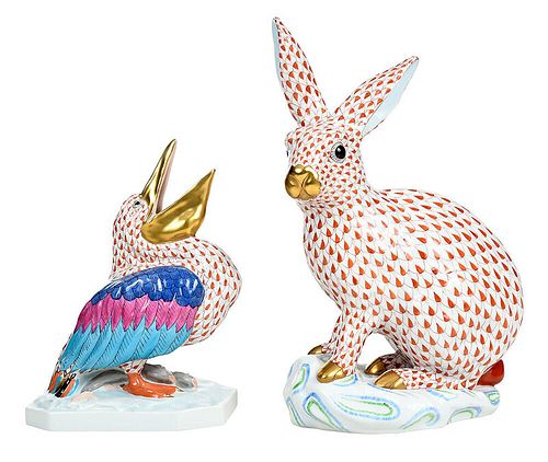 Two Herend Animal Figures