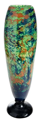 Monumental Charles Schneider Art Glass Vase 