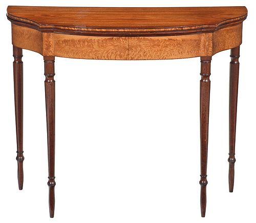 Very Fine American Federal Inlaid Card Table