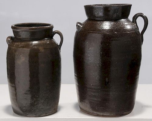 Two Stoneware Churns