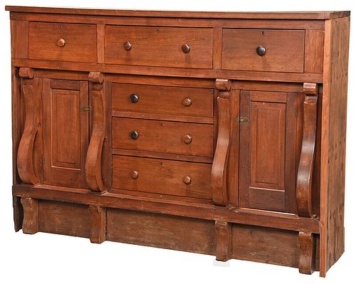 Monumental Southern Classical Walnut Sideboard