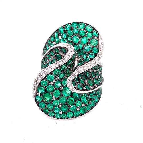 SALAVETTI Emerald Diamond 18k RingÊ