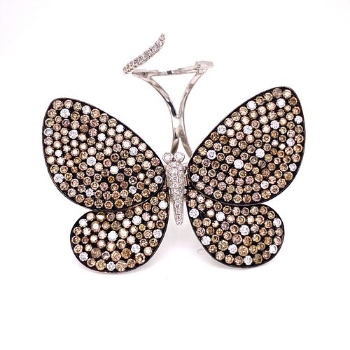 18k Diamond Movable Butterfly