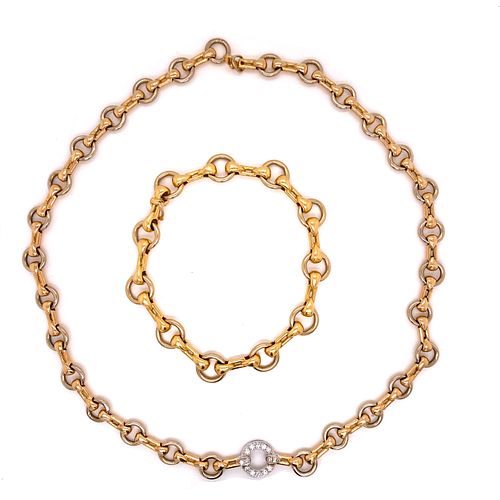 CARTIER Bracelet & Necklace 18k Diamond SetÊ