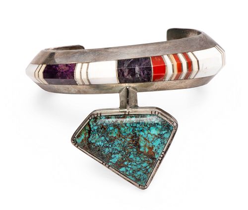 Gibson Nez
(Jicarilla Apache-Dine, 1947-2007)
Sterling Silver and Channel Inlay Cuff Bracelet Lot is located and will ship from Denver, Colorado