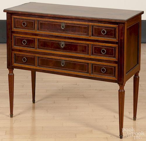 Italian mahogany veneer and ormolu mounted dressing table, early 20th c., 32 1/4'' h., 36 3/4'' w.