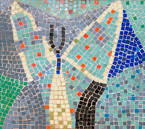 Roy Lichtenstein Rare Mosaic Tile Tabletop, 1950