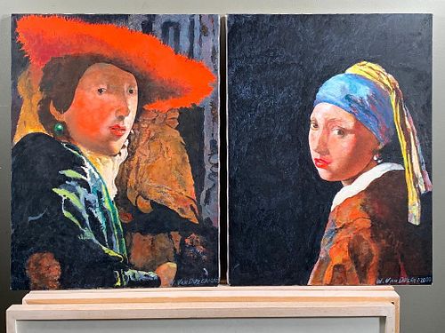William A. Van Duzer, Two Oils after Johannes Vermeer, 2000