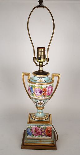 Antique French Porcelain Lamp