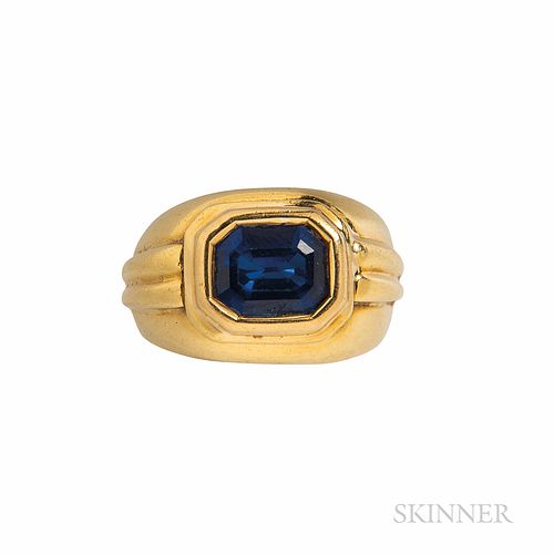 18kt Gold and Sapphire Ring