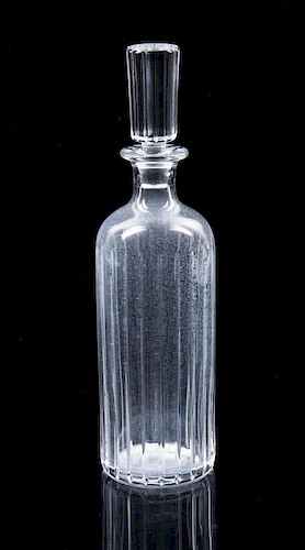 A Baccarat Glass Decanter Height 12 3/4 inches.