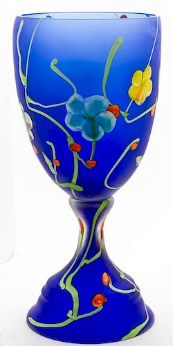 A Vetri Murano Glass Vase Height 25 inches.