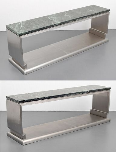Pair of Custom Massive Jay Spectre Altar-Table Style Consoles