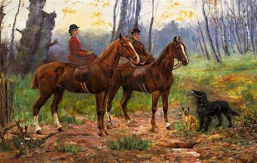 After Heywood Hardy, (British, 1842-1933), A Ride in the Forest