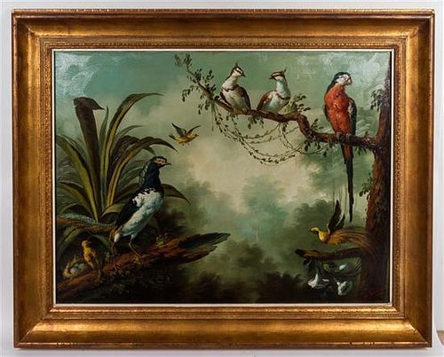 * Artist Unknown, (20th century), Exotic Birds on Branches