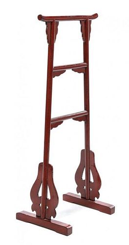 A Chinese Elm Garment Rack Height 40 1/2 inches.