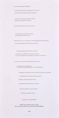 Large Richard Long "Linea De Sonido" Screenprint, Signed Edition