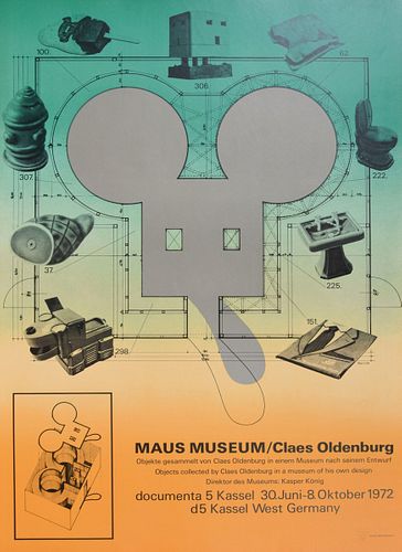 Claes Thure Oldenburg "Maus Museum" Lithograph