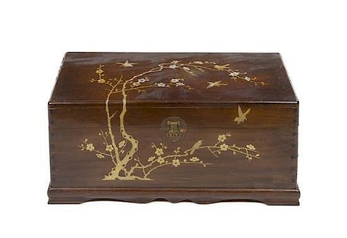 A Japanese Painted Trunk Height 13 x width 30 x depth 14 inches.