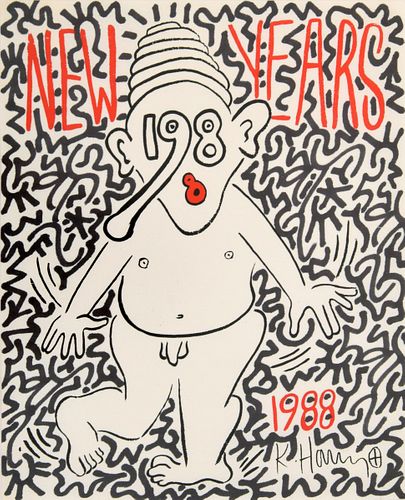 Keith Haring, LAII (Angel Ortiz) Embellished Screenprint