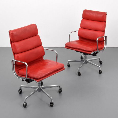 2 Charles & Ray Eames "Soft Pad" Arm Chairs
