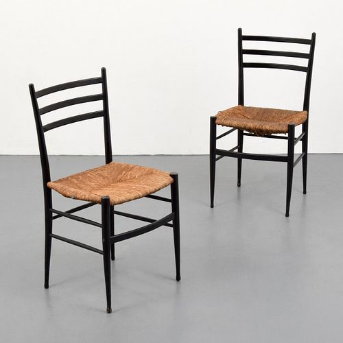 Pair of Dining Chairs, Manner of Gio Ponti