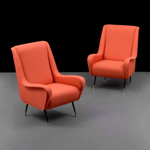 Pair of Lounge Chairs, Manner of Marco Zanuso 