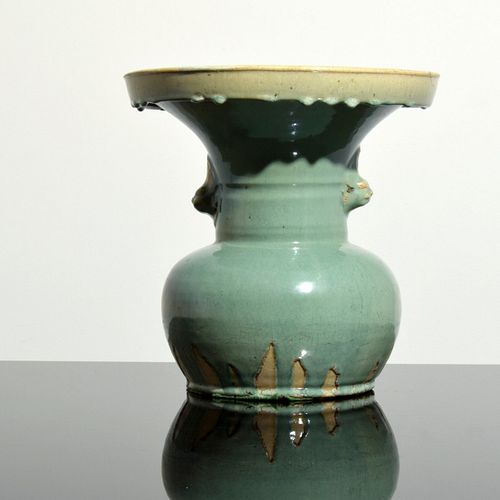Chinese 19th/20th Century Celadon Handled Vase/Vessel