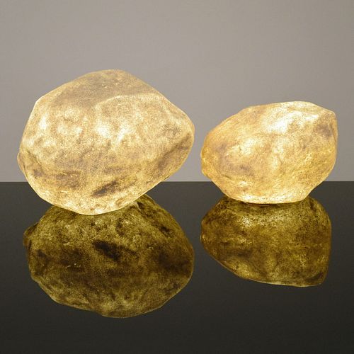 2 Andre Cazanave Rock-Form Lamps