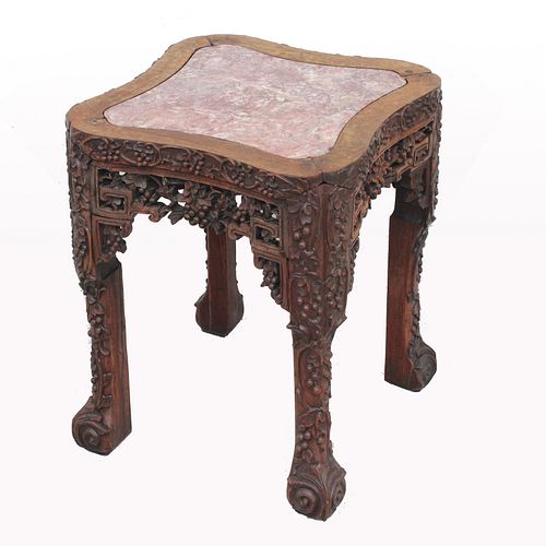 Qing Dynasty, Highly Carved Chinese Table