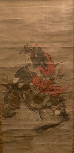 Edo Period or Earlier Scroll, Sea Rider