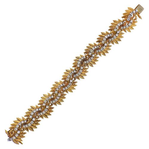 1960s Diamond Gold Bracelet
