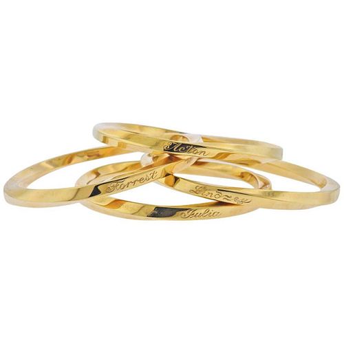 Tiffany & Co. Twisted Bangle Gold Bracelet Set of 4