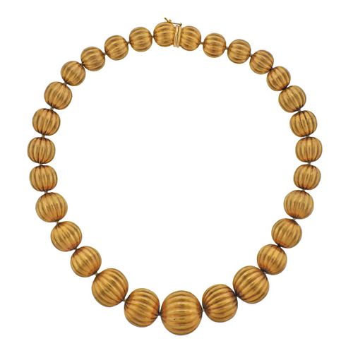 Mario Buccellati Gold Bead Necklace
