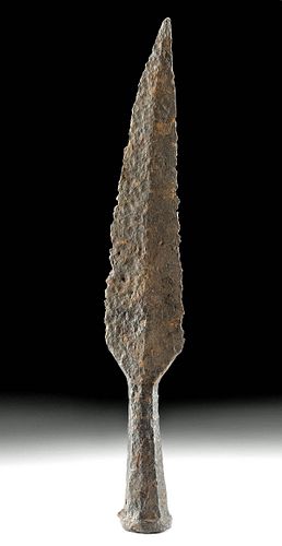 Large Medieval European Iron Spear Head