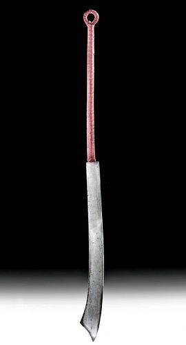 Late 19th C. Chinese Wood & Steel Executioner Sword