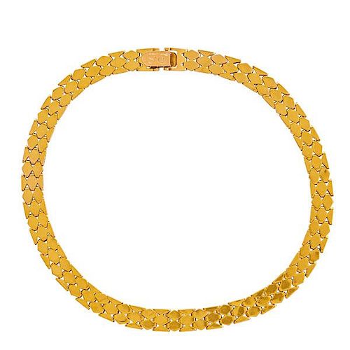 14K YELLOW GOLD GEOMETRIC LINK NECKLACE