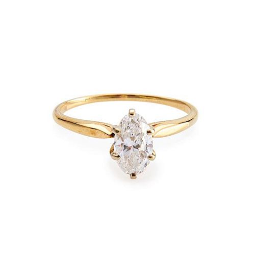 DIAMOND AND 14K GOLD ENGAGEMENT RING