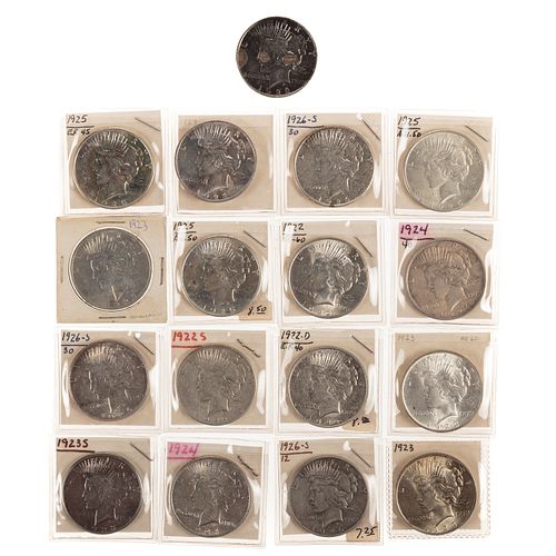 16 Different Silver Peace Dollars