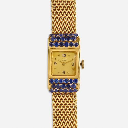 Trabert & Hoeffer, Sapphire and gold wristwatch
