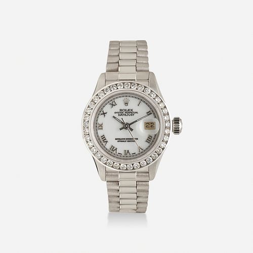 Rolex, White gold Lady Oyster Perpetual Datejust wristwatch