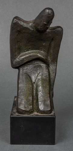 Nancy Dryfoos Abstract Man Modern Bronze Sculpture