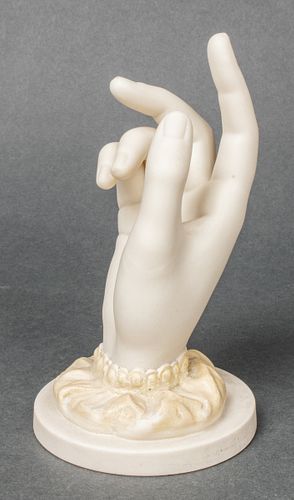Antique British Bisque Porcelain Hand Sculpture