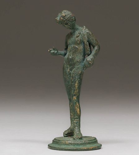 Antique Grand Tour Bronze Of Narcissus