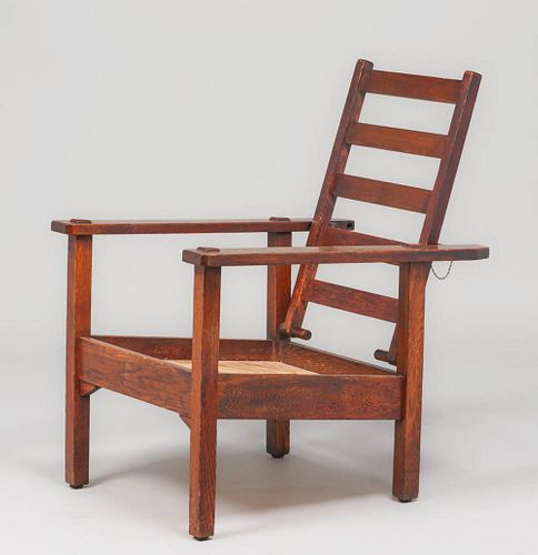 Stickley Brothers Open-Arm Morris Chair c1910